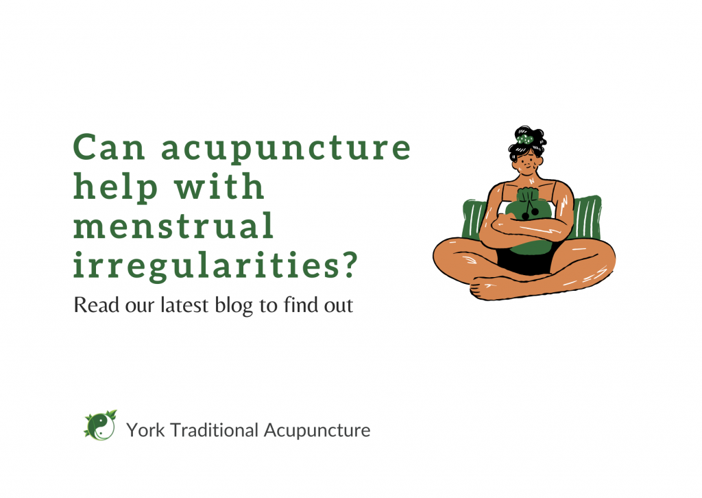 woman holding hot water bottle - mentrual irregularities and acupuncture